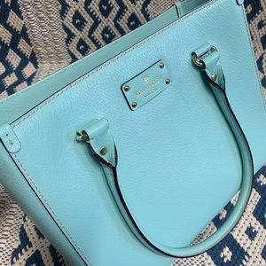 Kate Spade Medium Satchel Purse Handbag Light Blue